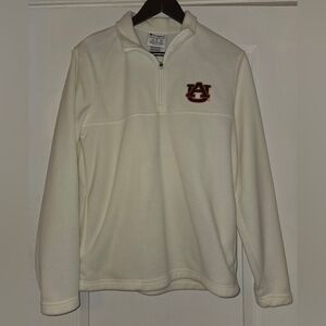 Auburn Tigers Women's Champion White Quarter-Zip Fleece Pullover Size Small